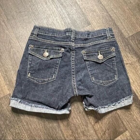 Dark Blue Cut off Denim Shorts Size 7 - Picture 6 of 6